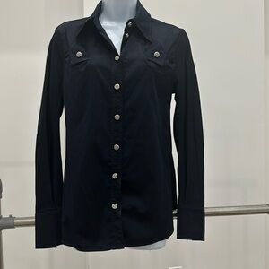Black Escada blouse button down